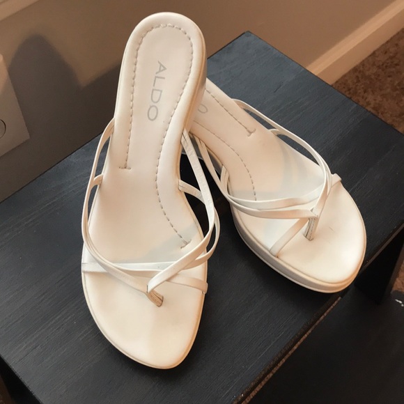 ALDO Shoes - White Wedge Sandals